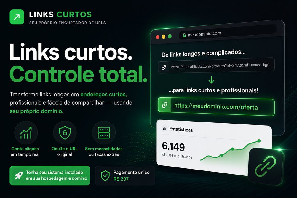 [Transforme URLs grandes em links curtos profissionais]